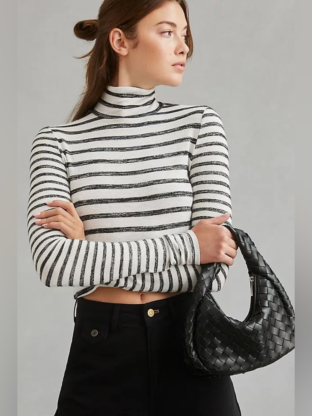 Rag & Bone Striped Turtleneck Sweater/ Size Medium